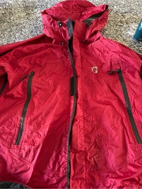 Red Men's Waterproof Hooded Raincoat